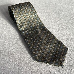 Croft & Barrow Geometric Tie - Black and Blue
